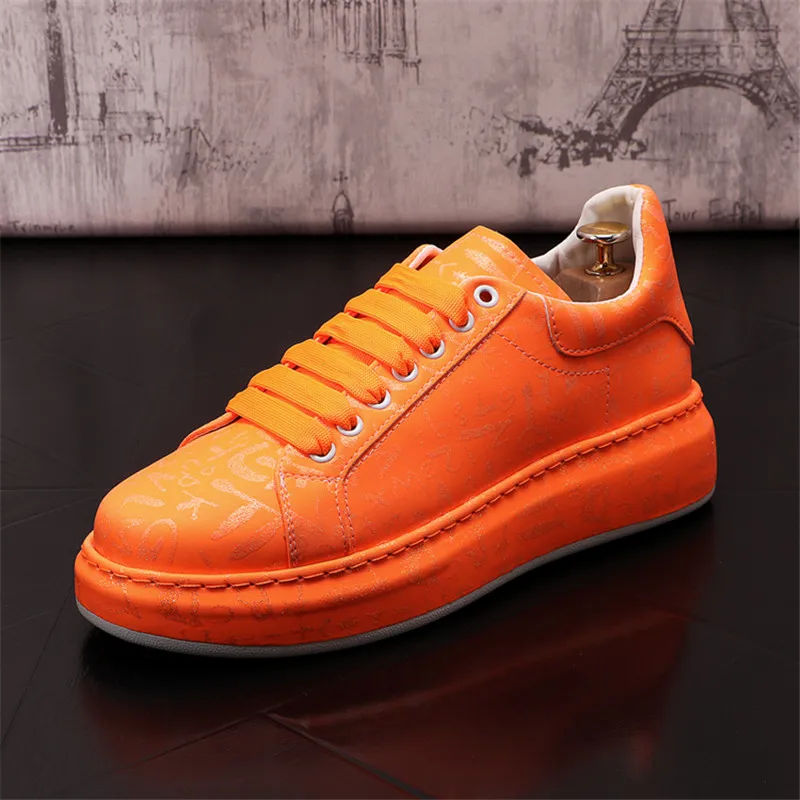 

Red Green Hip-Hop Punk Men Sneakers Web Celebrity Board Shoes Male Height Increasing Flats Zapatillas Hombre