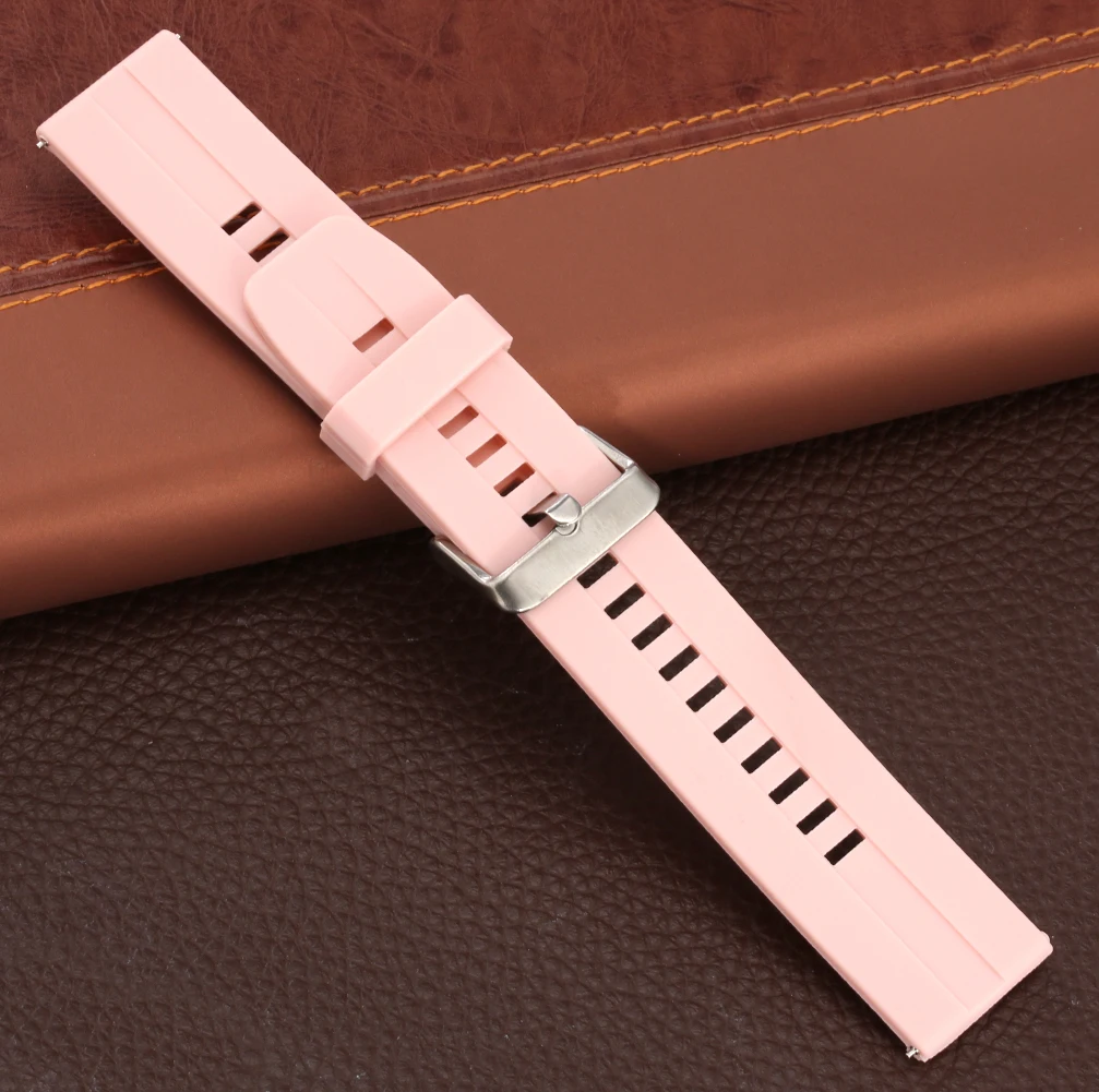 Ремешок силиконовый для часов мягкий Универсальный Резиновый Браслет наручных 20