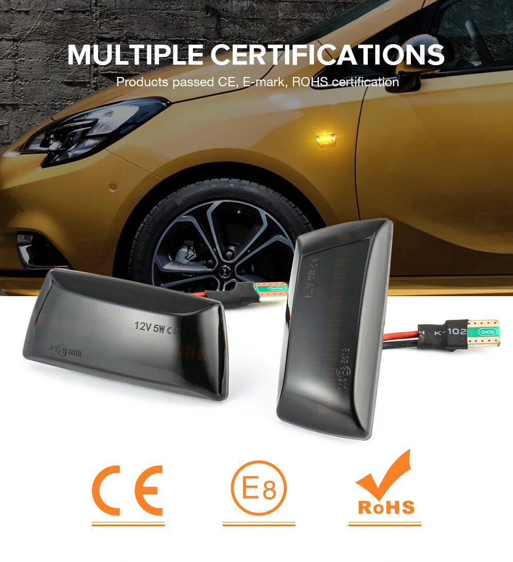 Для Opel Insignia Astra H Zafira B Corsa D для Chevrolet Cruze светодиодный динамический боковой маркер указатель поворота последовательный мигалка