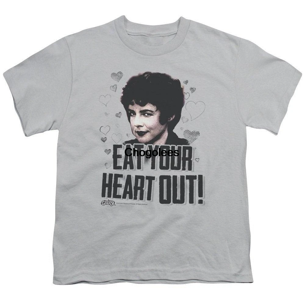Молодежная Серебряная рубашка Grease Rizzo Eat Your Heart Out | Мужская одежда