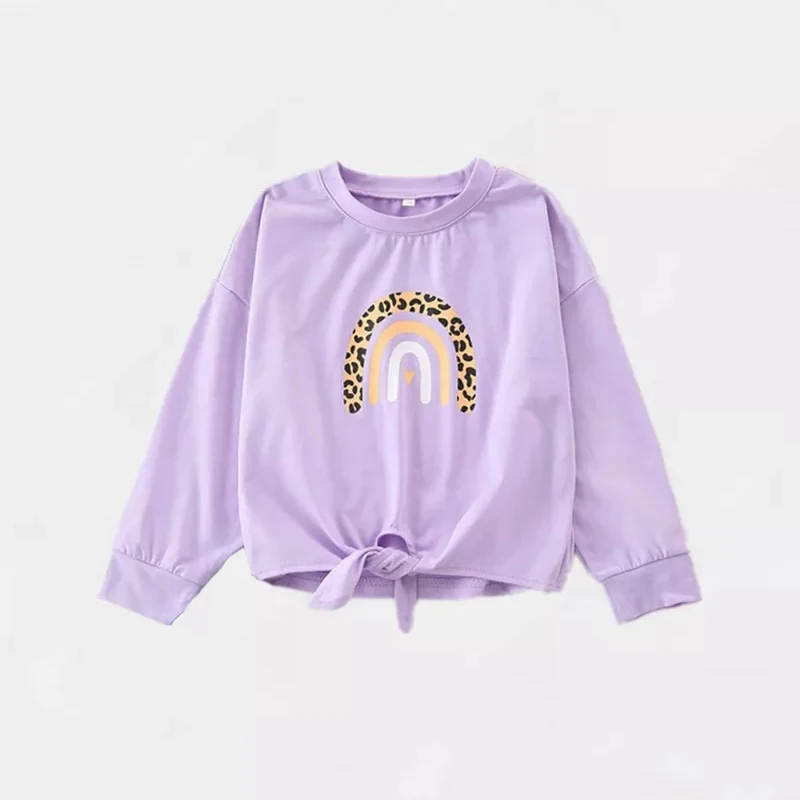 

Children's T-shirt For Girls Clothes Leopard Print Kids Sweatshirt Long Sleeve Baby Shirt Cotton Clothing 2022 Spring Autumn