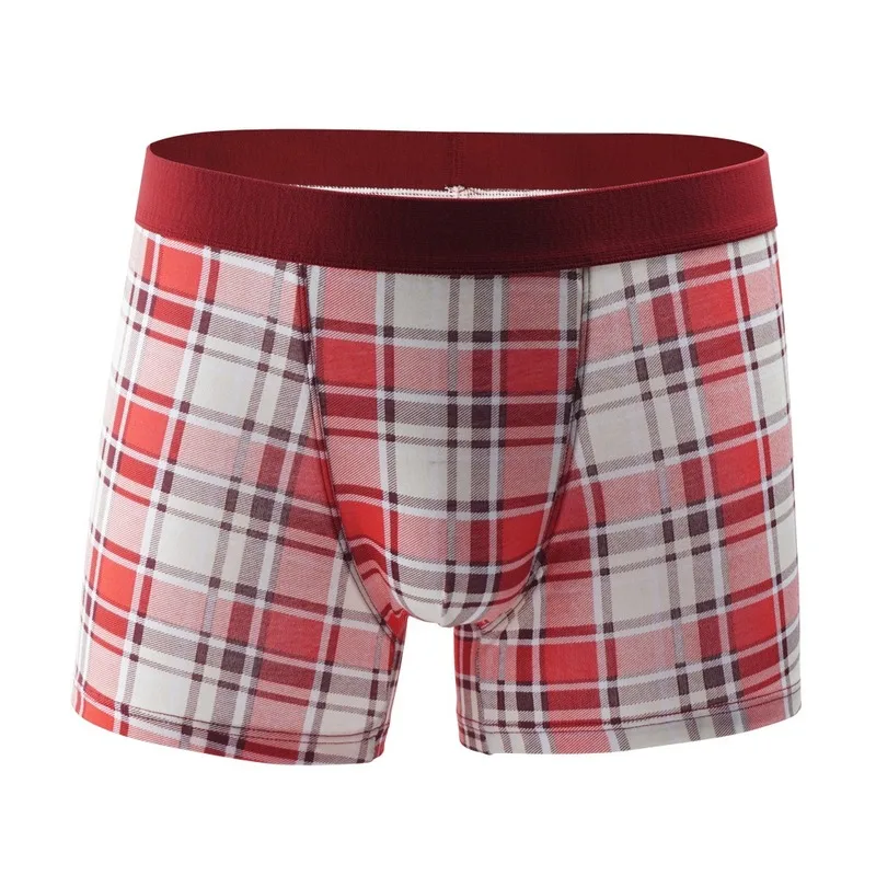 1/4 шт. Для мужчин шорты-боксеры плед хлопок нижнее белье Стеклярус мешок м дышащие