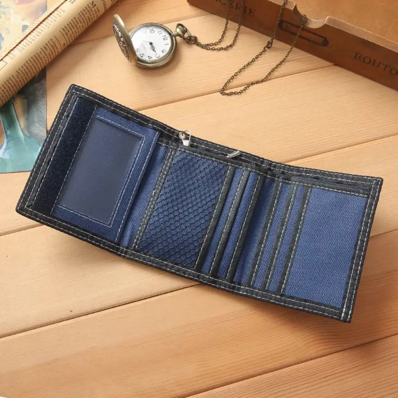 Мужской холщовый кошелек кредитный держатель для карт брелок сменный