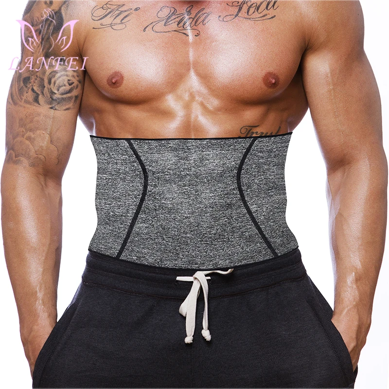 

LANFEI Mens Waist Trainer Body Shaper Thermo Neoprene Gym Fitness Modeling Corset Slim Underwear Waist Support Weight Loss Belt