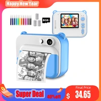 instant print camera for kids portable digital creative print photo camera for boys girls birthday gifts with print paper 8gb
