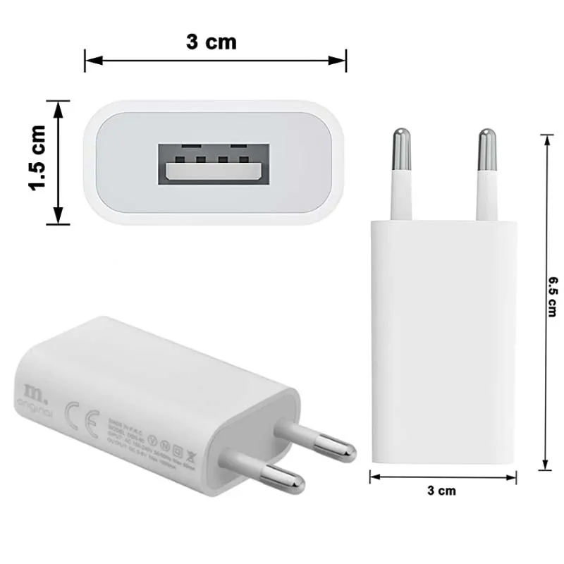 

5V 1A Wall Charger USB Travel Moblie Phone EU AC Plug Power Adapter for iPhone 4/4s/5/5s/6s/6Plus for Sumsung HTC