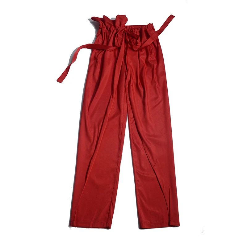 

VGH Irregular Solid Wide Leg Pants For Female High Waist High Waist Straight Casual Pants Women Fashion New Clothing Autumn