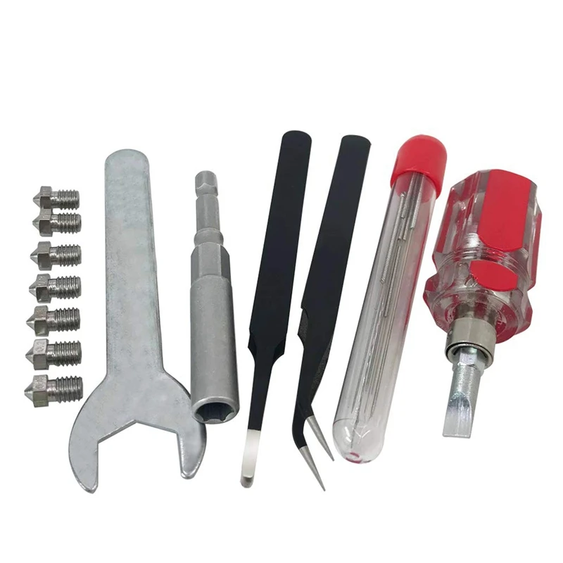 3D Printer Nozzle Kit and Cleaning with Wrench Screwdriver Tweezers for Anet A8 Creality CR-10 Copier | Компьютеры и офис