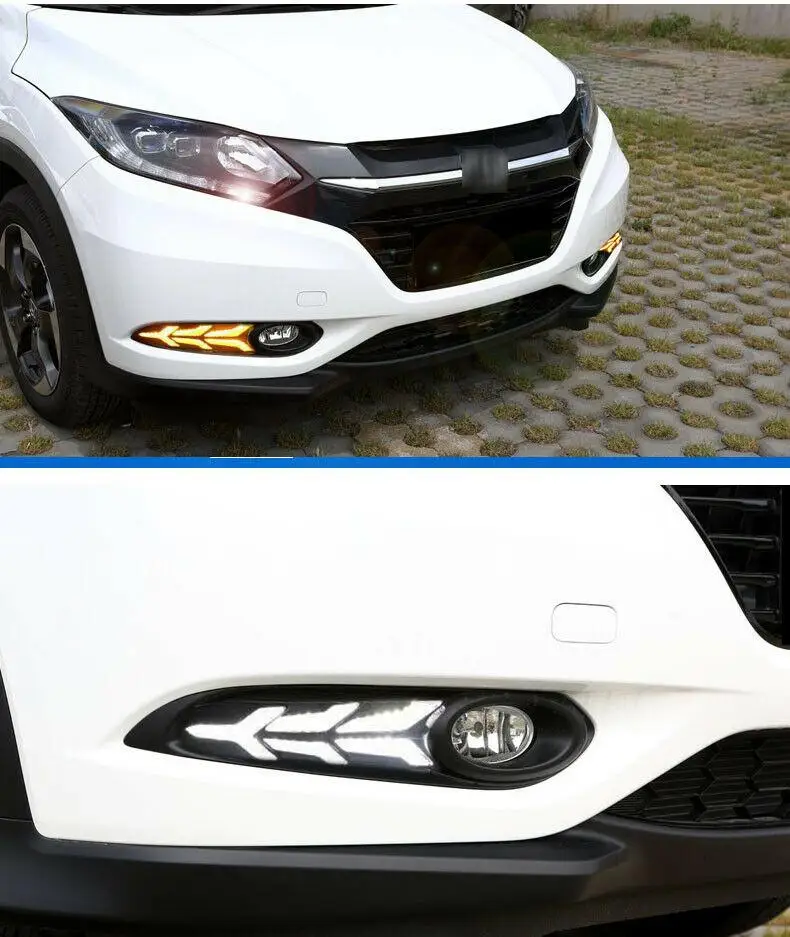Car Daytime Running Lights DRL With Yellow Turn Signal For Ford Honda Vezel | Автомобили и мотоциклы