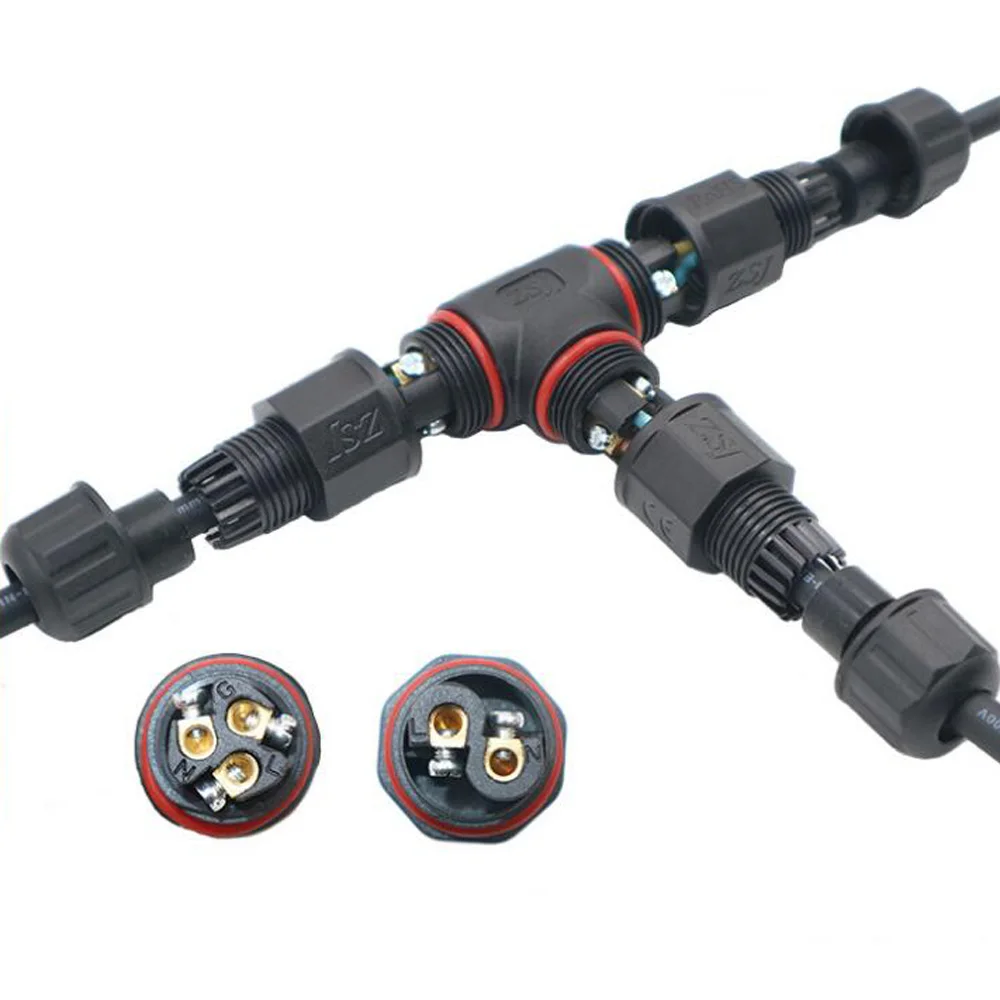 Водонепроницаемый разъем 2 3 4 5 контактный T образный ходовой светодиодный