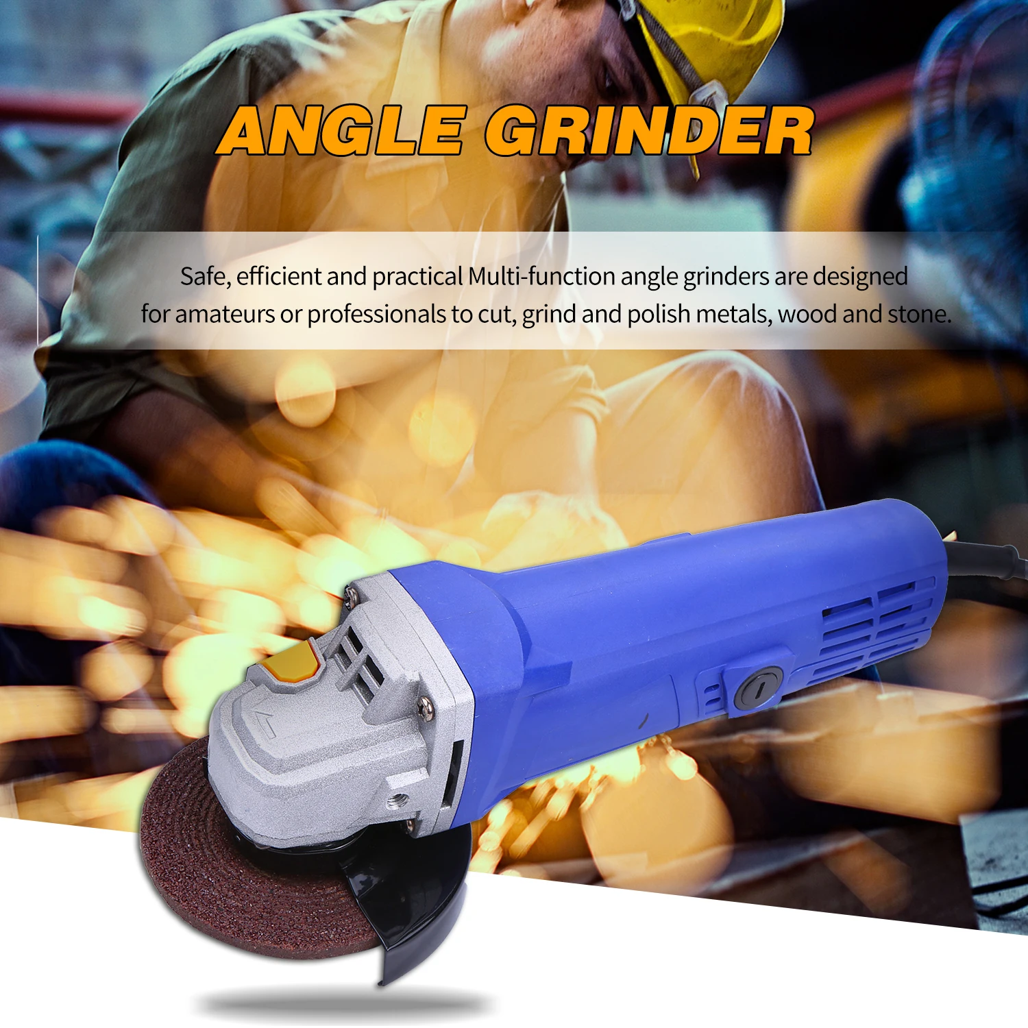 Kkmoon высокомощная Бытовая угловая шлифовальная машина режущая ручная для