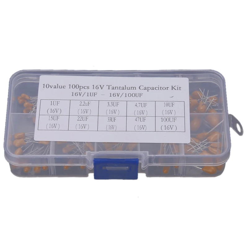 100 шт. танталовый конденсатор с алюминиевой крышкой высокая точность 16V 10