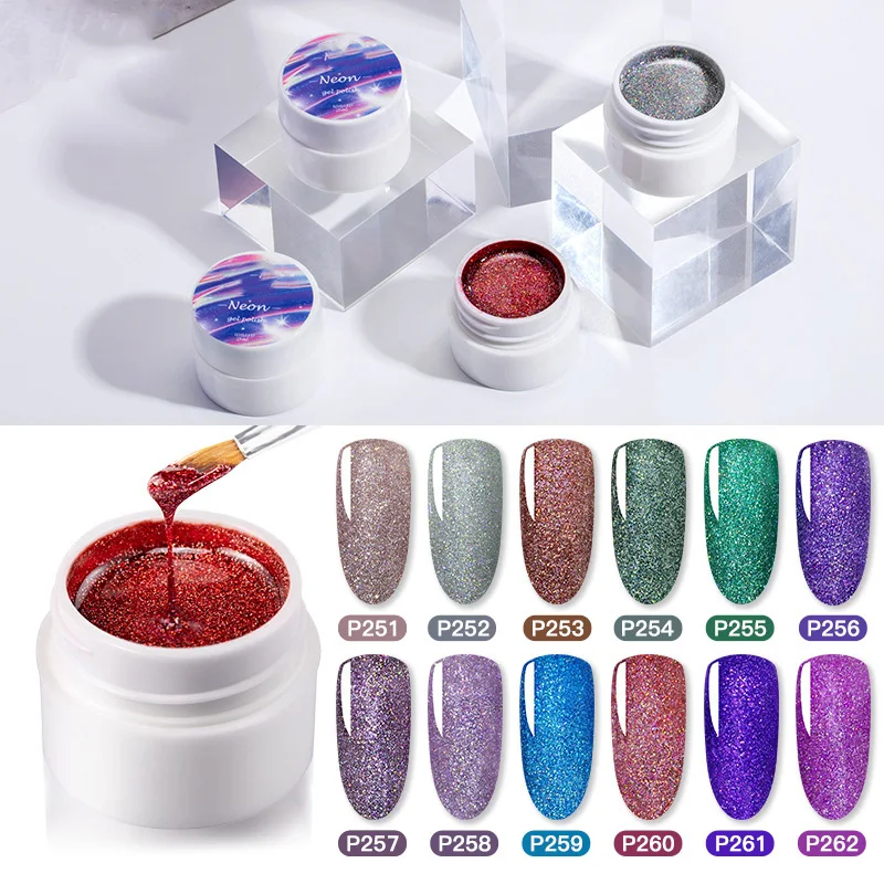 Радужный лак для ногтей Лаки гель искусства полимерный УФ маникюра 5 мл @ ME88|Лак