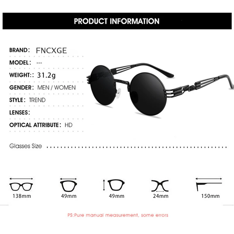 Новинка 2020 женские готические солнцезащитные очки в стиле стимпанк мужские