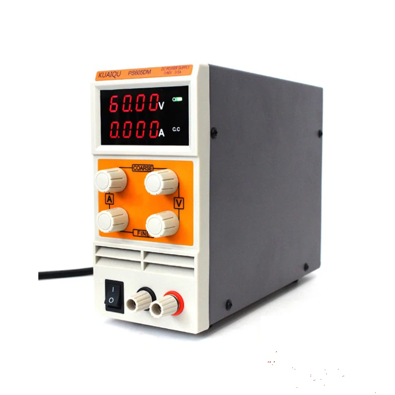 

Миниатюрный импульсный источник питания KUAIQU PS605DM, 60 В, 5 А, 110 В постоянного тока, лабораторный Цифровой переменный Регулируемый источник пит...