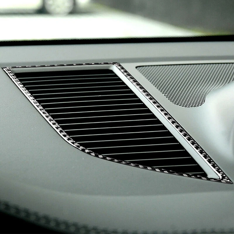 

For-Porsche MACAN Cayenne Car Carbon Fiber Sticker Cayenne Instrument Panel Air Outlet Panel Carbon Fiber Sticker 2Pcs