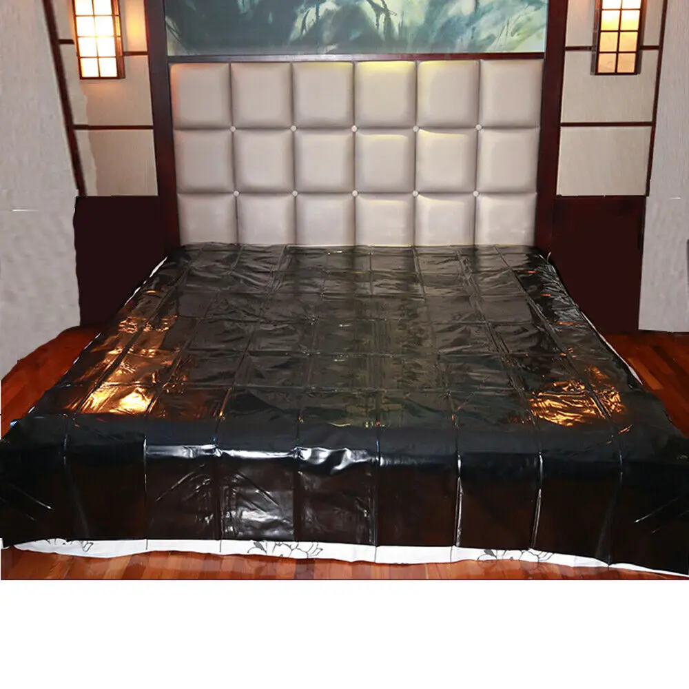 Черная постельная Простыня из ПВХ для пар влюбленных игр водонепроницаемые