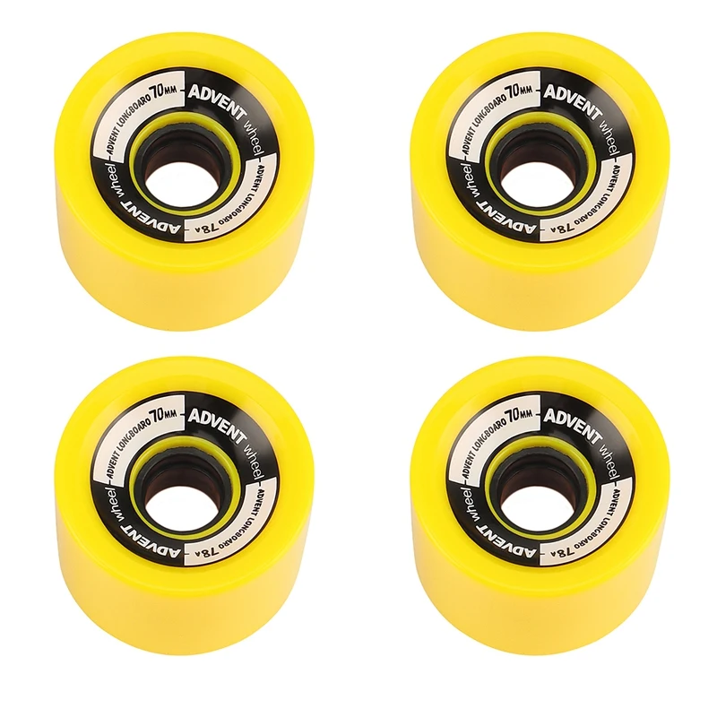 

Set of 4 Wheels 70X51Mm 78A Offset Hub Solid Longboard Wheels Smooth Riding Longboarding Wheels