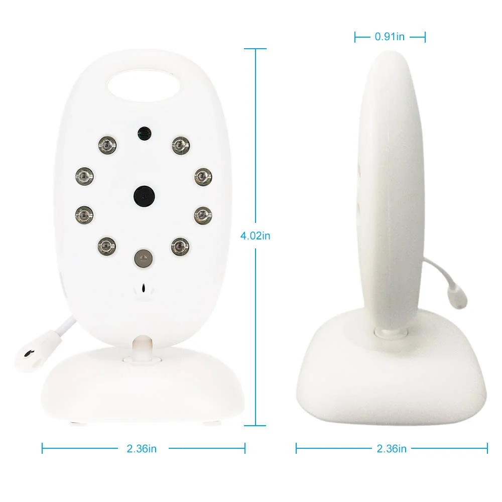 

Wireless Baby Sleeping Monitor Rechargeable Battery Nanny Camera With 2 Inch Display Temperature Monitoring Two-way Audio