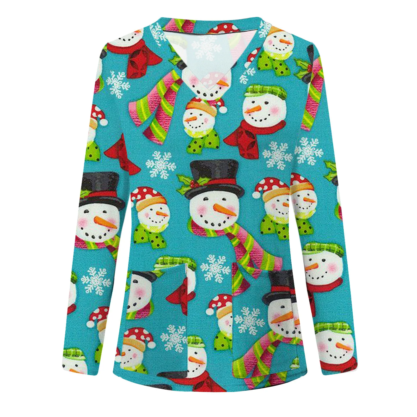 Унисекс скрабы топы Рождественская печать рабочая одежда для лаборатории ухода