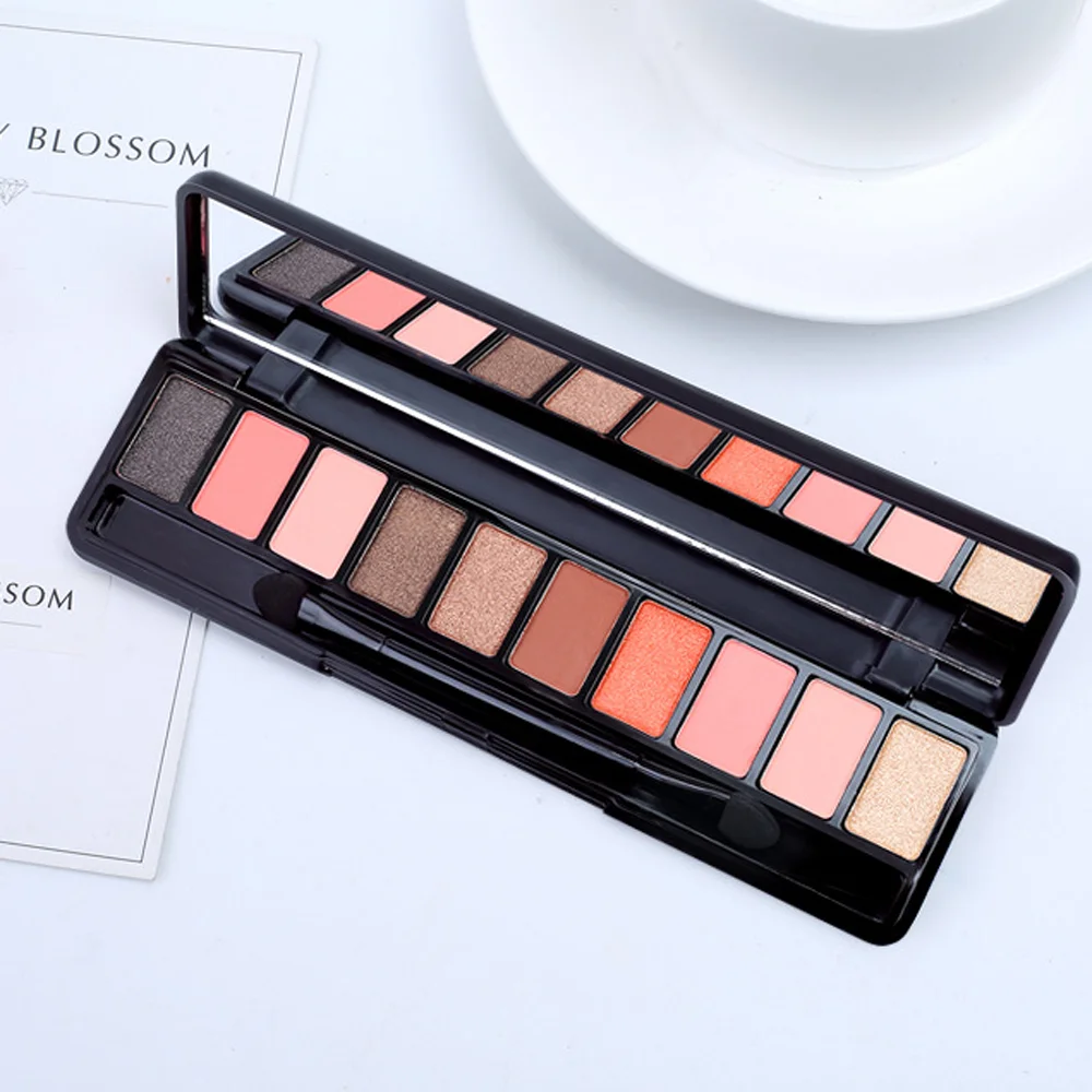 Теней для глаз 10 цветных теней век под коричневых тонах блеск |