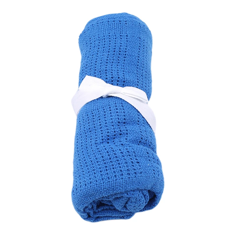 Одеяла для новорожденных супермягкий хлопок вязаный крючком летний 90 х7 0 см