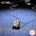 Ожерелье с кулоном из серебра 925 пробы с муассанитом, 1 карат