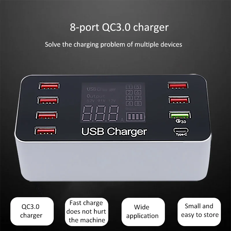 Настольное зарядное устройство usb 4 0 для автомобиля быстрая зарядка rohs