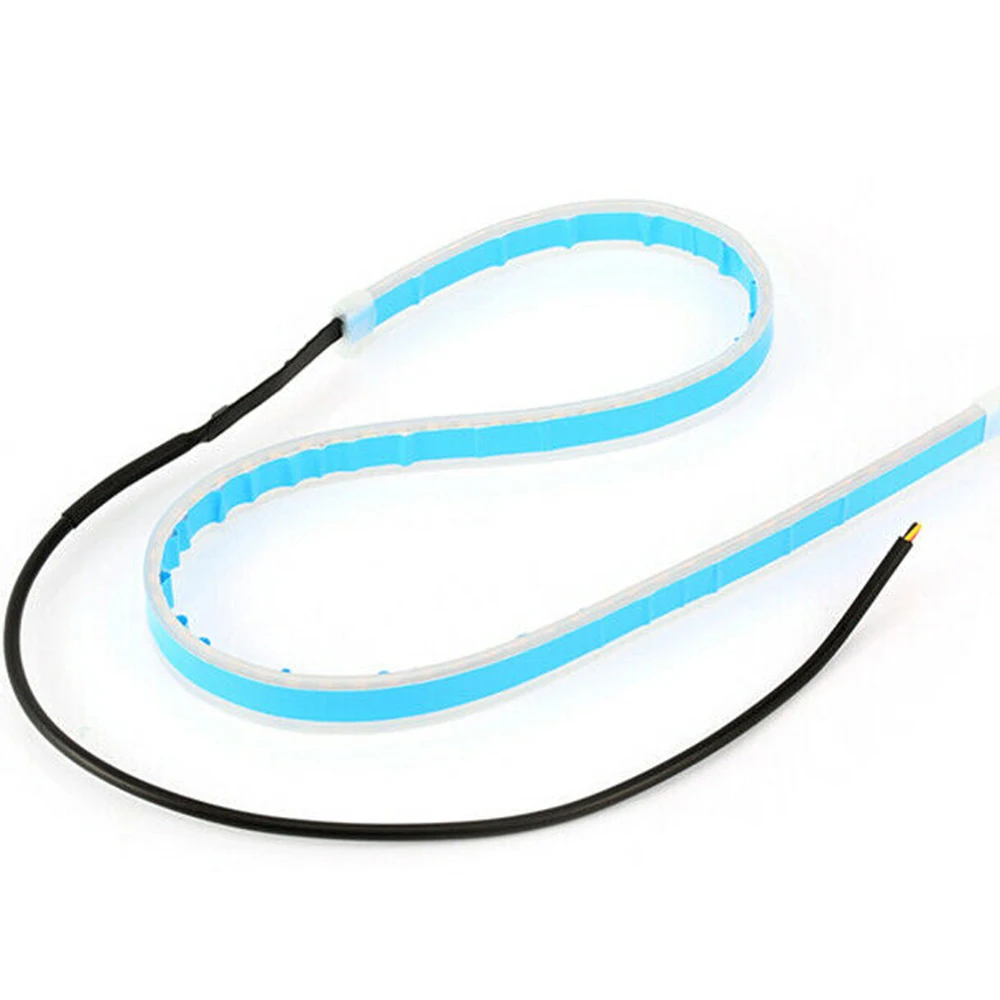 60 см Гибкая Автомобильная Мягкая трубка направляющая светодиодная полоса лампа