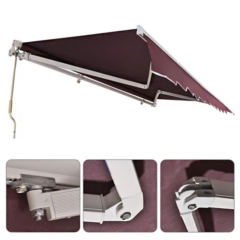 

Выдвижной тент, водонепроницаемый солнцезащитный тент, 12 х10 футов, для сада, пляжа, внутреннего дворика