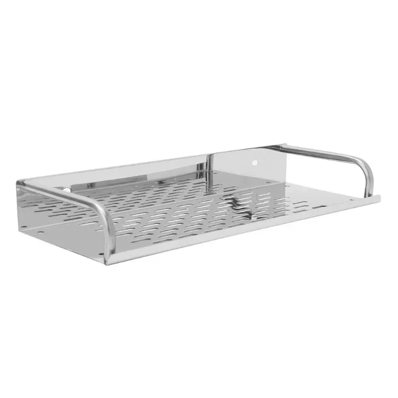 

Stainless Steel Kitchen Bathroom Shelf Wall-mounted Storage Rack Single Layer W329