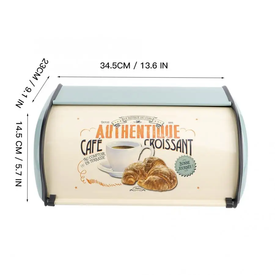 Большая емкость металлическая коробка для хлеба французский винтажный ящик