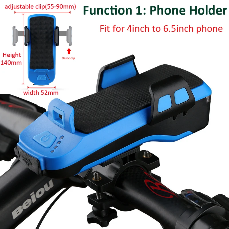4 в 1 велосипедный держатель для велосипеда свет руль мобильный телефон стенд