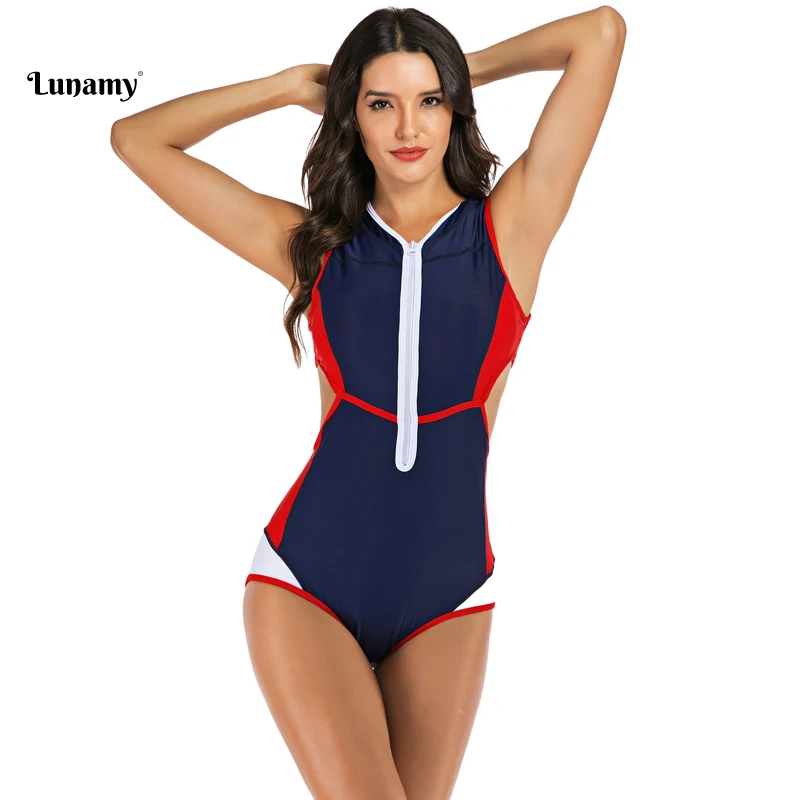 Слитный купальник Lunamy с вырезами на талии женский сексуальные боди без рукавов