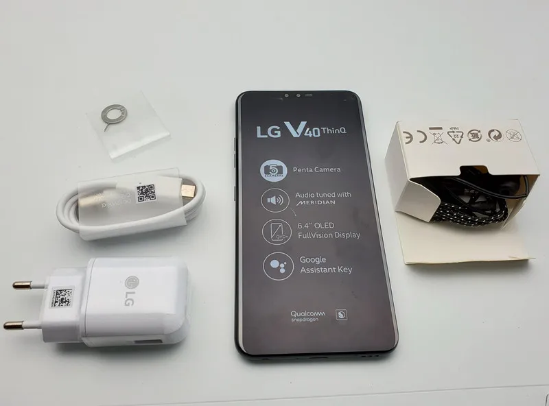 Original LG V40 ThinQ V405EBW Dual Sim Mobile Phone【98% New】6.4&quot HK Version 128GB ROM NFC Snapdragon 845 Unlocked 4G Smartphone |