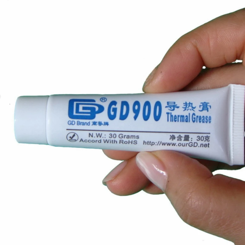 30g Nano GD900 Silver Contained RoHs Thermal Conductivity Grease Paste Silicone HeatSink Compound 4.8W/M-K For CPU - купить по