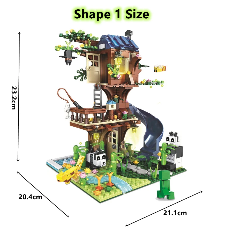 Конструктор My World Treehouse City Детский конструктор дом с деревом Набор домашних