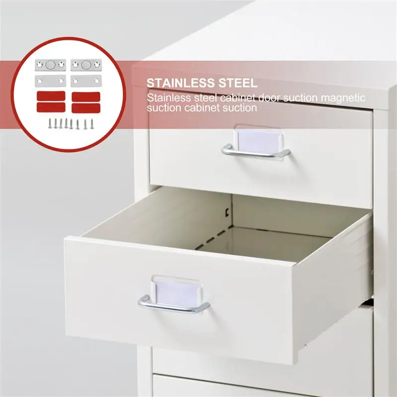 

2pcs Strong Magnetic Door Catches Closet Wardrobe Drawer Latches for Home Office