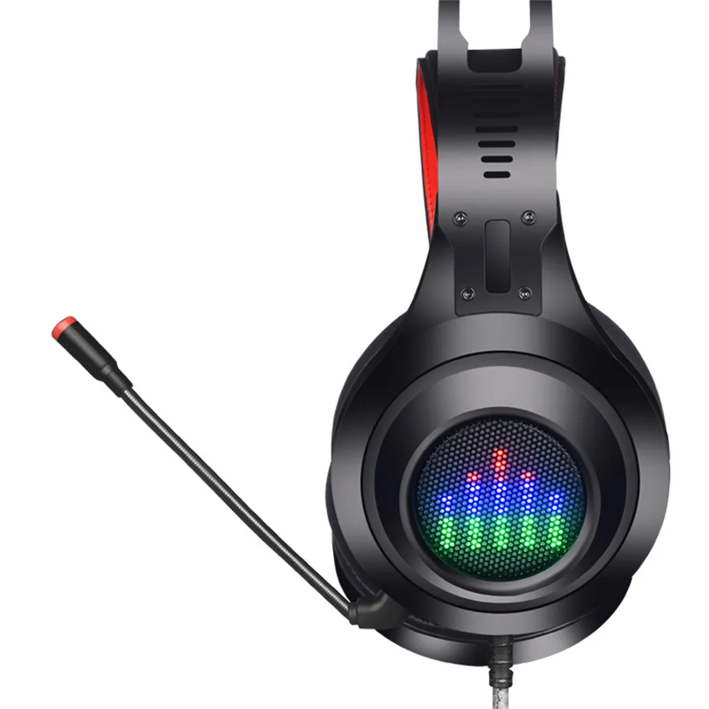 

USB Stereo PC Gaming Headset Luminous Wired Headphone Microphone Laptop 7.1 Channel Competitive Games Headset For PC Computer