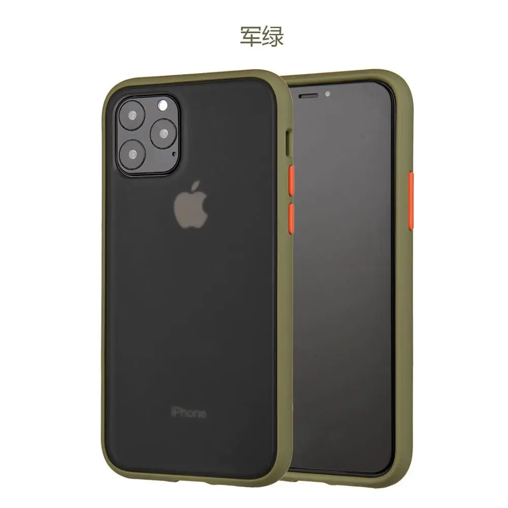 Противоударный чехол для Apple iPhone 11 Pro Max 6 7 8 Plus 7Plus XS XR силиконовый iPhone11 11Pro Матовые
