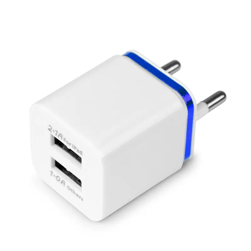 2 шт./лот универсальное порта USB настенное зарядное устройство дорожный адаптер 5