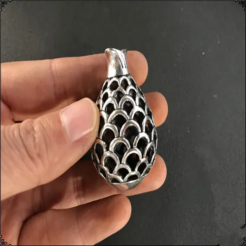 

China antique Tibetan silver Dragon scales pendant