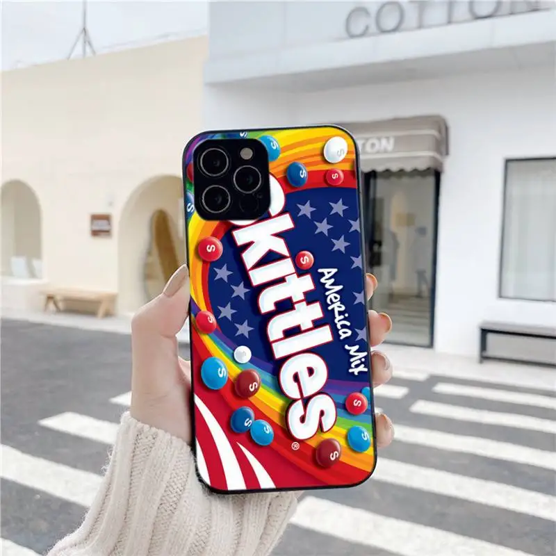 

Phone Case For Iphone 6 6s 7 8 Plus XR X XS XSmax 11 12 Pro Mini Max Skittles Sweet Sour Fruit Candies