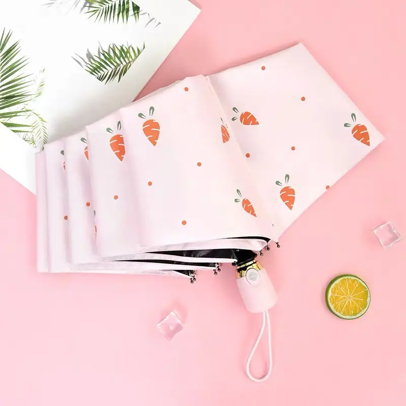 

Little fresh folding umbrella girl's heart sun umbrella sunscreen anti ultraviolet sunshade female sunny rain dual purpose s