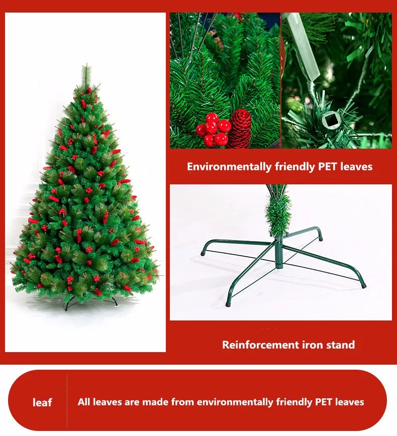 1.5M/1.8M/2.1M Pine Needles Encryption Red Christmas Tree Large Luxury Family Hotel Shopping Malls Decoration Supplies | Дом и сад