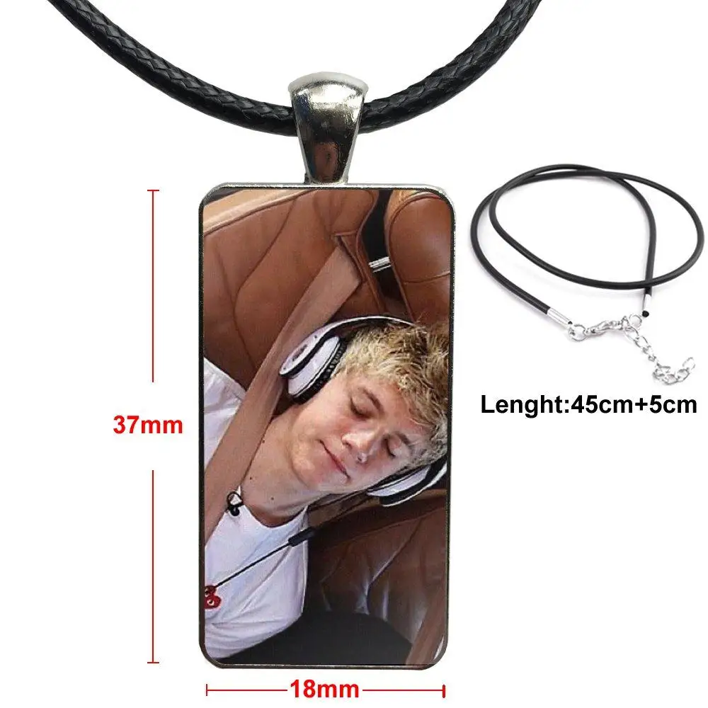 

For Women Choker Design Fashion Vintage Glass Women Rectangle Necklace Pendants Niall Horan 93 One Direction Band