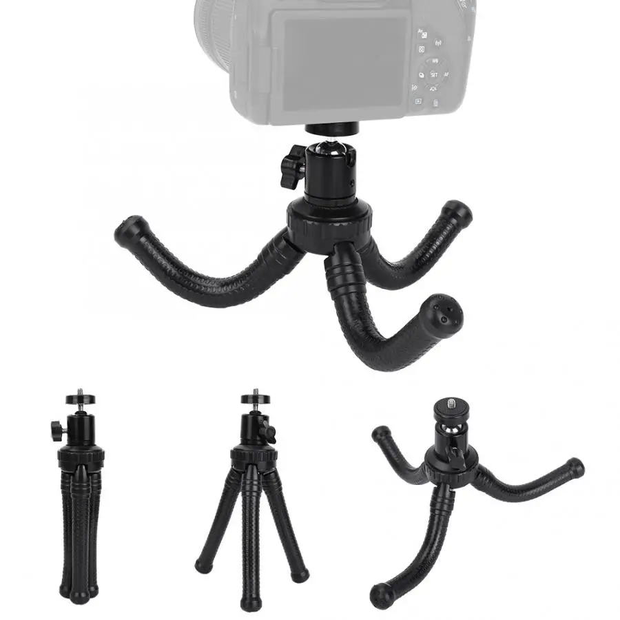 Мини Гибкий Настольный штатив для камеры с 2 регулируемыми высотами и вращением
