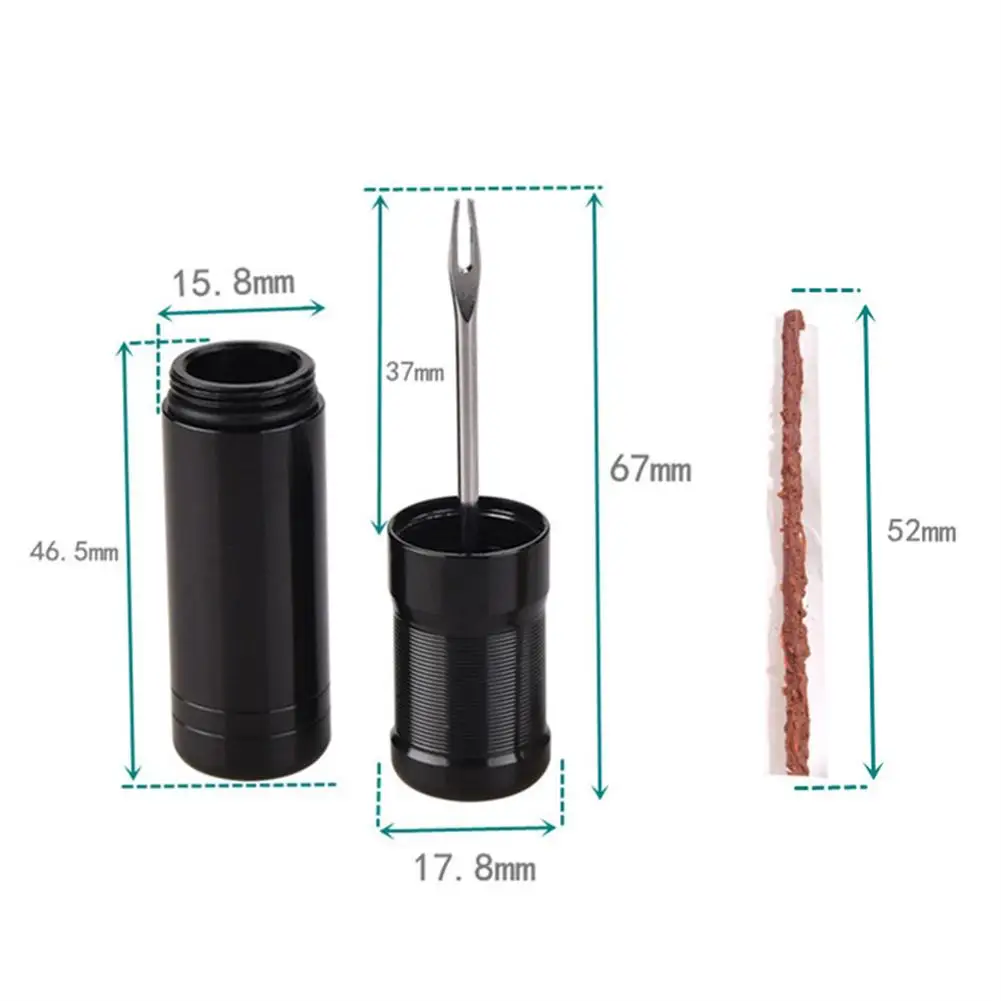 

1 Set Of Repair Tools Stainless Steel Portable Tubeless Tire Repair Tool for Bicycle and Motorcycle Bicycle Tools Simple Set
