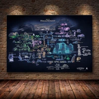 hollow knight map the game poster decoration painting of the on hd canvas canvas painting of hallownest poster wall art canvas