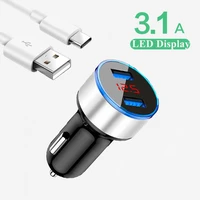 for xiaomi mi poco x3 nfc 10t lite a2 a3 9se 8 9 redmi 9t 8a 9 mobile phone car usb charger 3 1a fast charging usb type c cable